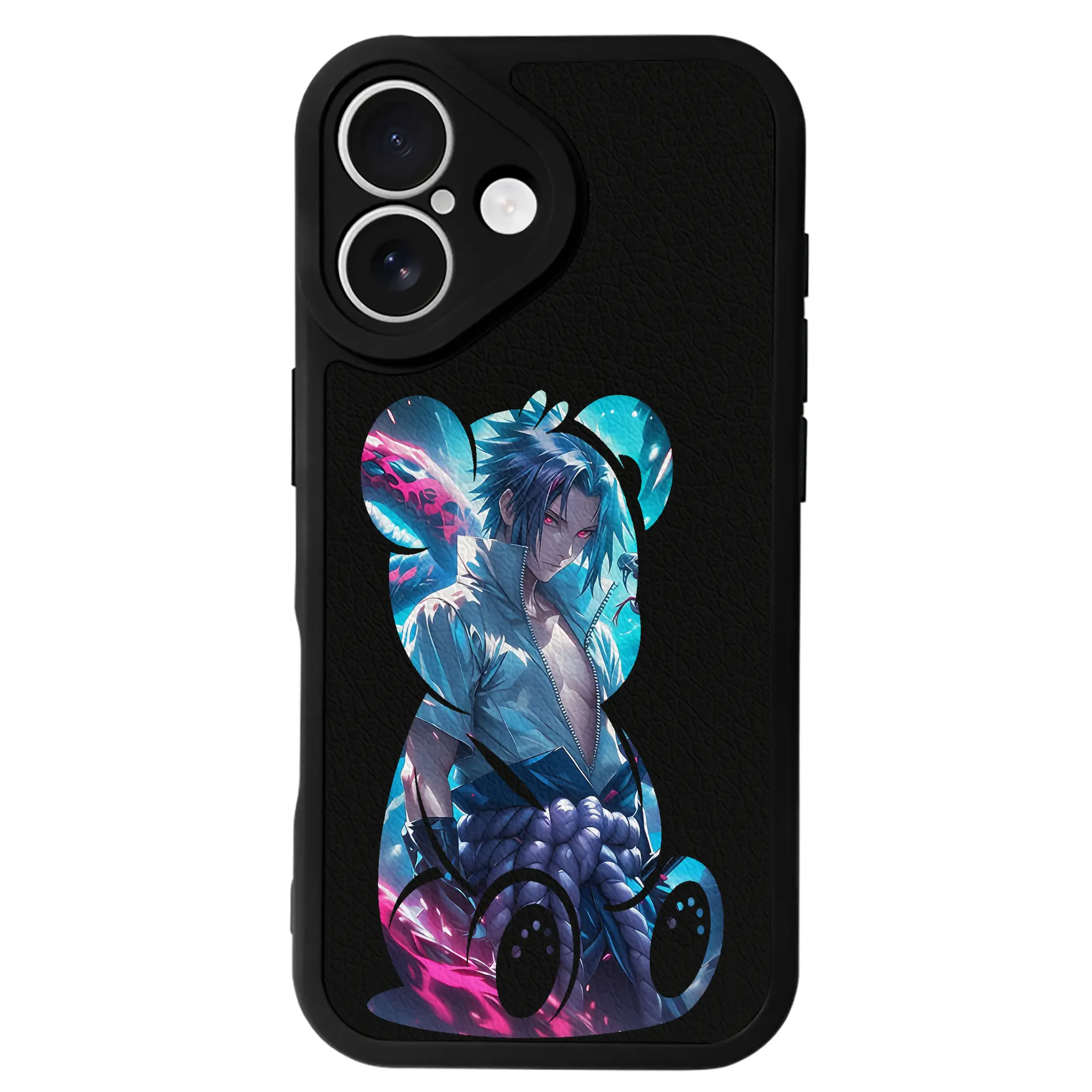 ナルト グッズ うちは サスケ - IPhone 16シリーズ対応 ・ シリコンスマホケース ・ レザー調 ・ 高精度フィット ・ 耐衝撃 ・ ワイヤレス充電対応 ・ 精密カット